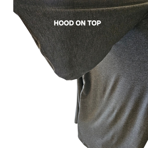 Torrid Plus size gray super soft long sleeve open Vneck  hooded floral skull Top - Picture 7 of 14